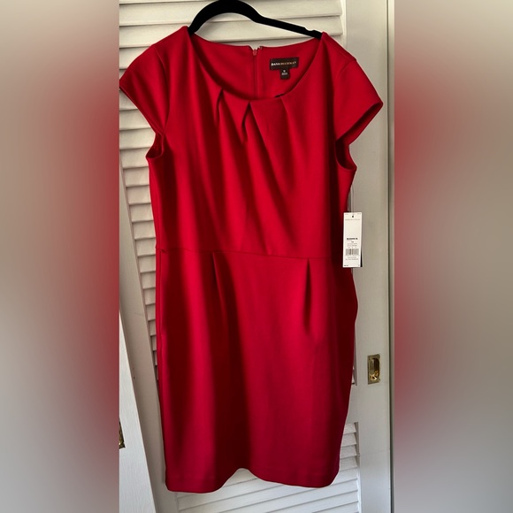 NWT Dana Buchman Womens All That Sparkles Cap Sleeve Pleated Sheath Dress - Picture 2 of 10